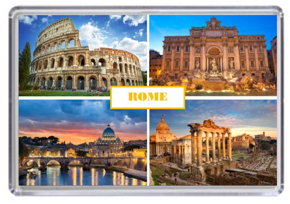 Rome Italy Souvenir Acrylic Fridge Magnet (Standard: 70x45mm)