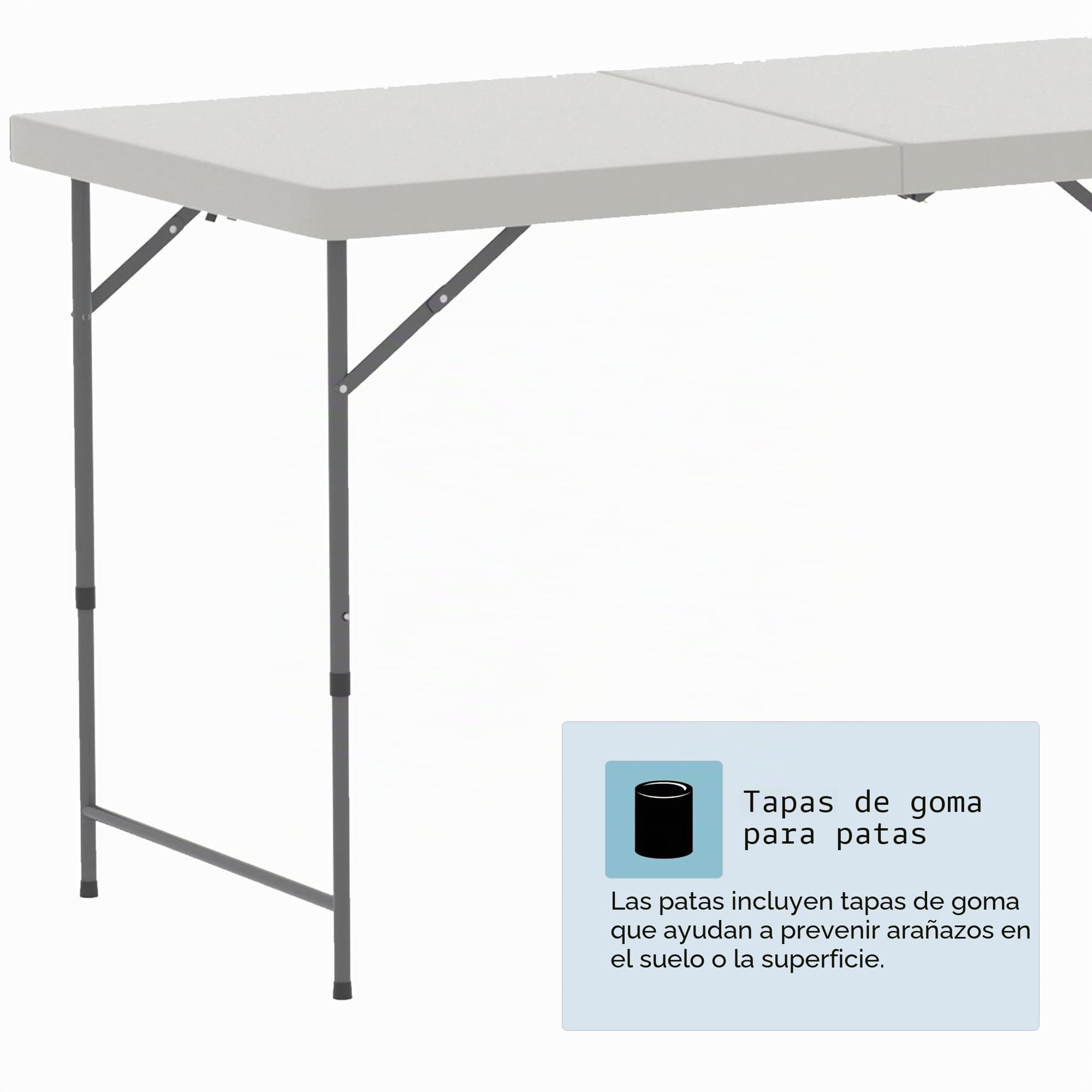 Home Vida Mesa plegable de 4 pies, muy resistente, para acampar, buffet, boda, mercado, jardín, fiesta, coche, maletero, pícnic, para interiores y exteriores, plegable