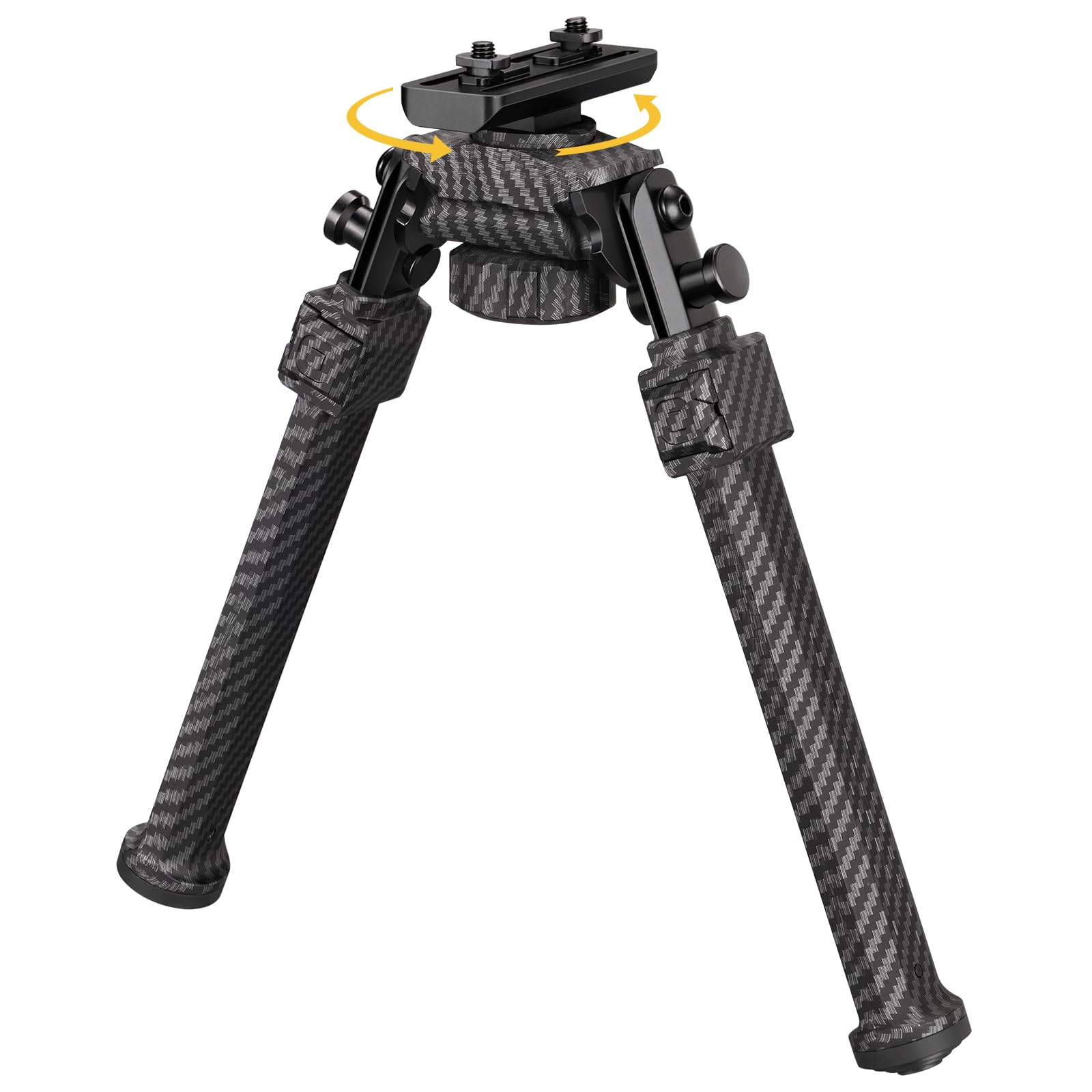 CVLIFE Rifle Bipod 30% Carbon Fiber Compatible with M-Rail Bipods for Rifles 360 Degrees Swivel and Tiltable for Outdooor