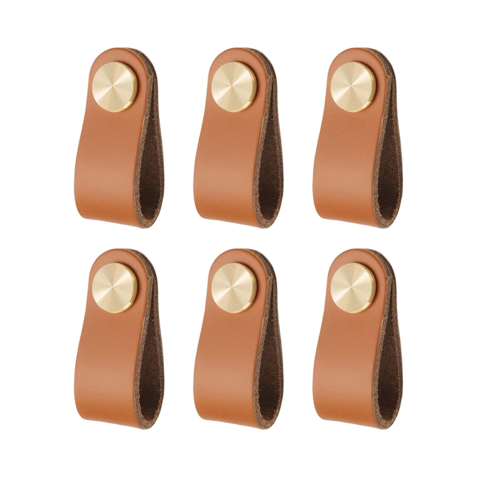 JunZheHub 8 Pieces Cabinet Knob Ceramic Knobs Round Zinc Alloy Wardrobe Pulls Modern Brass Closet Door Handle Single Hole with Hardware Suitable for Fu, Brown