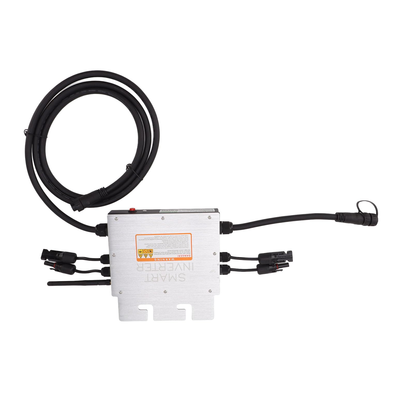 YWBL-WH Mikroinwerter Sieciowy do Sieci Słonecznej, Falownik Solarny ze Stopu Aluminium 700 W ze Sterowaniem Wi-Fi, sieć Bezprzewodowa 2,4 G, Fala Sinusoidalna AC 120 V 230 V do Domowego Użytku z