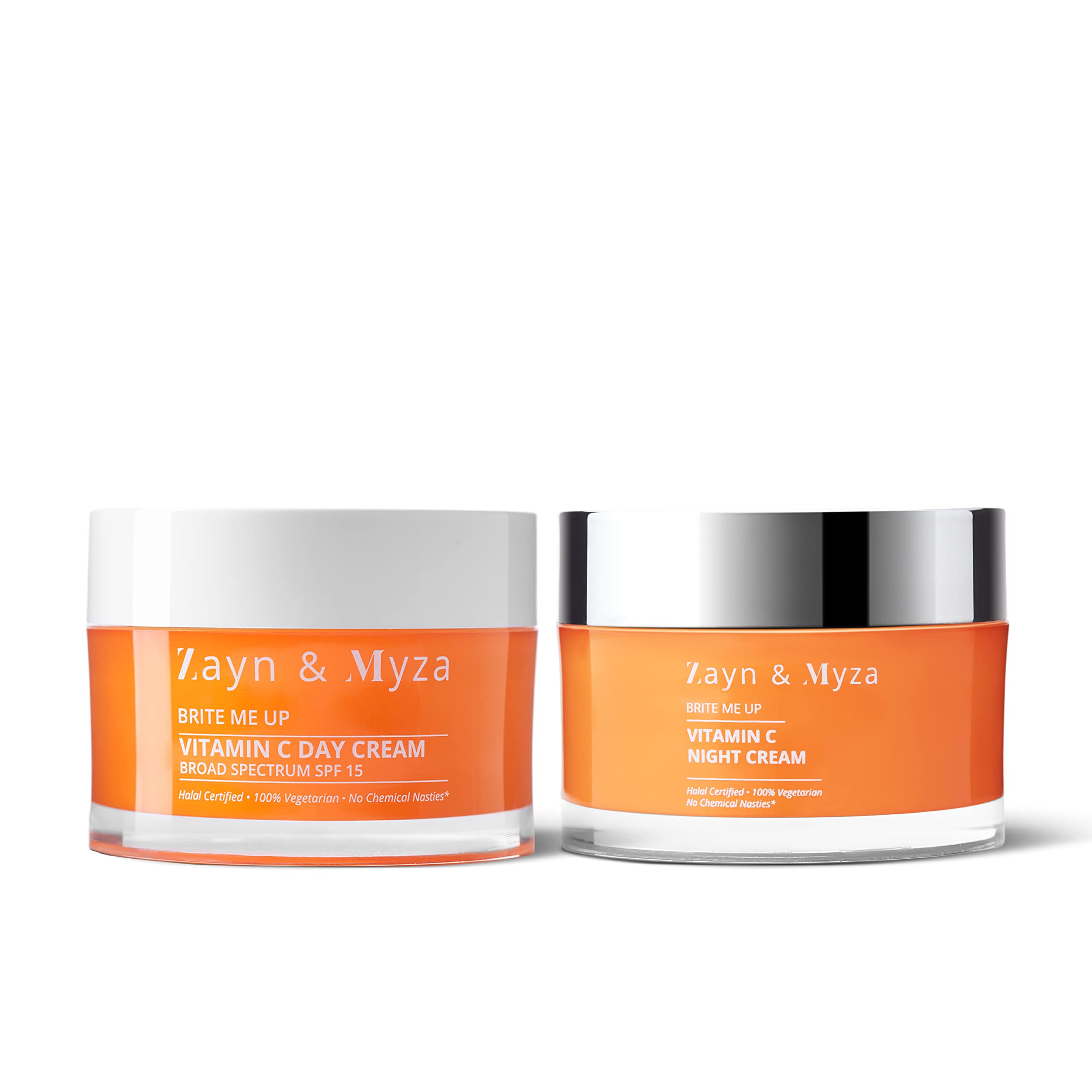 ZM Zayn & Myza Vitamin C Cream Combo, Day & Night Cream | Brightening Cream For Glowing skin | Revives dull skin | Fades pigmentation & dark spots | For all skin types