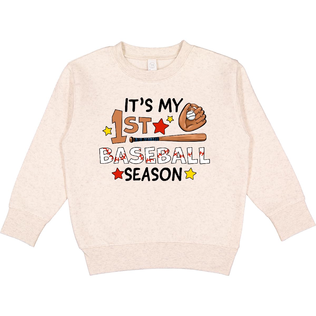 inktastic It's My First Baseball Season Toddler Sweatshirt 4T Natural Heather 452c8