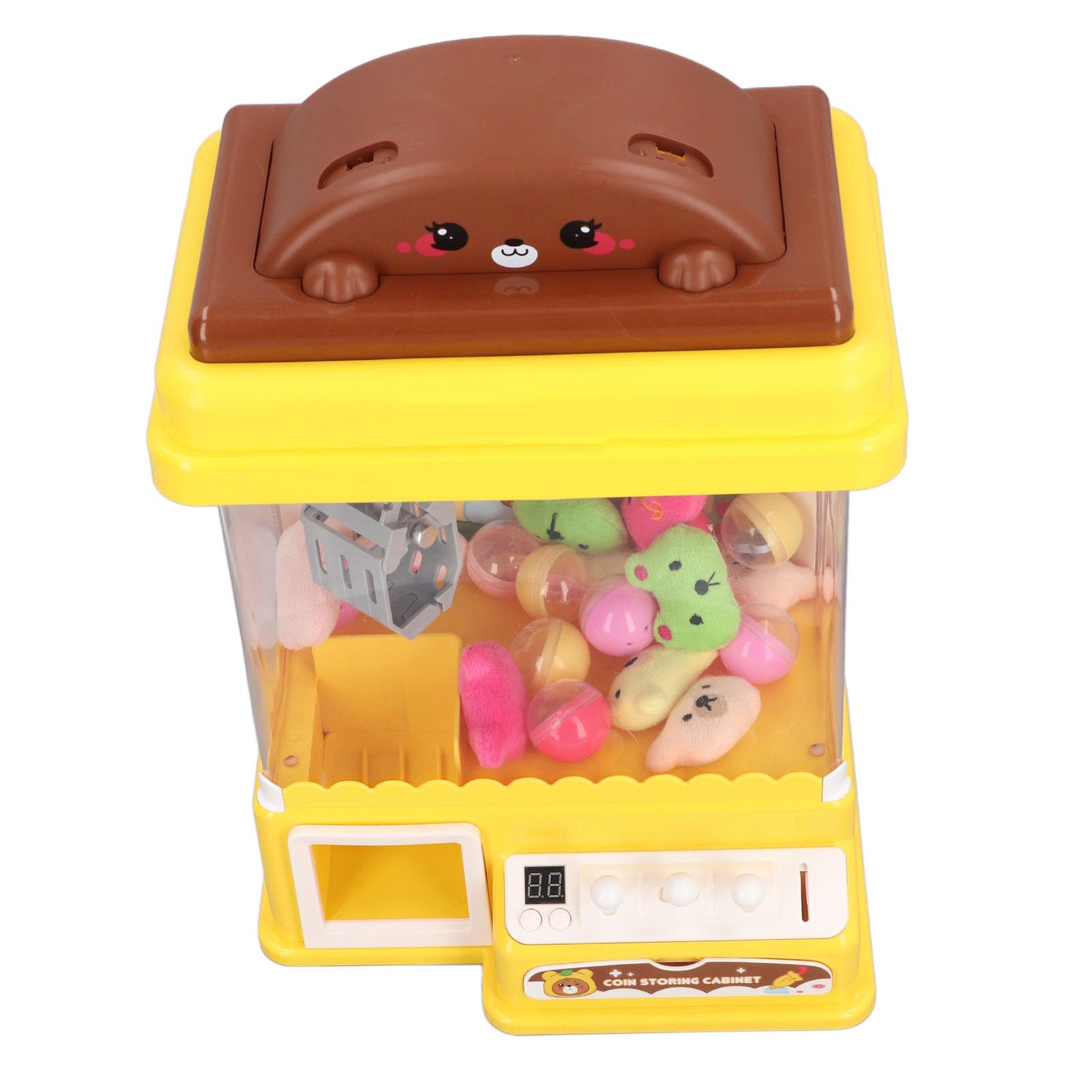 Máquina de Juego con Garra, Mini Grabador de Juguetes para Fiestas Infantiles, Plástico Duradero Alimentado por USB con Muñecas y Juguetes en Cápsula