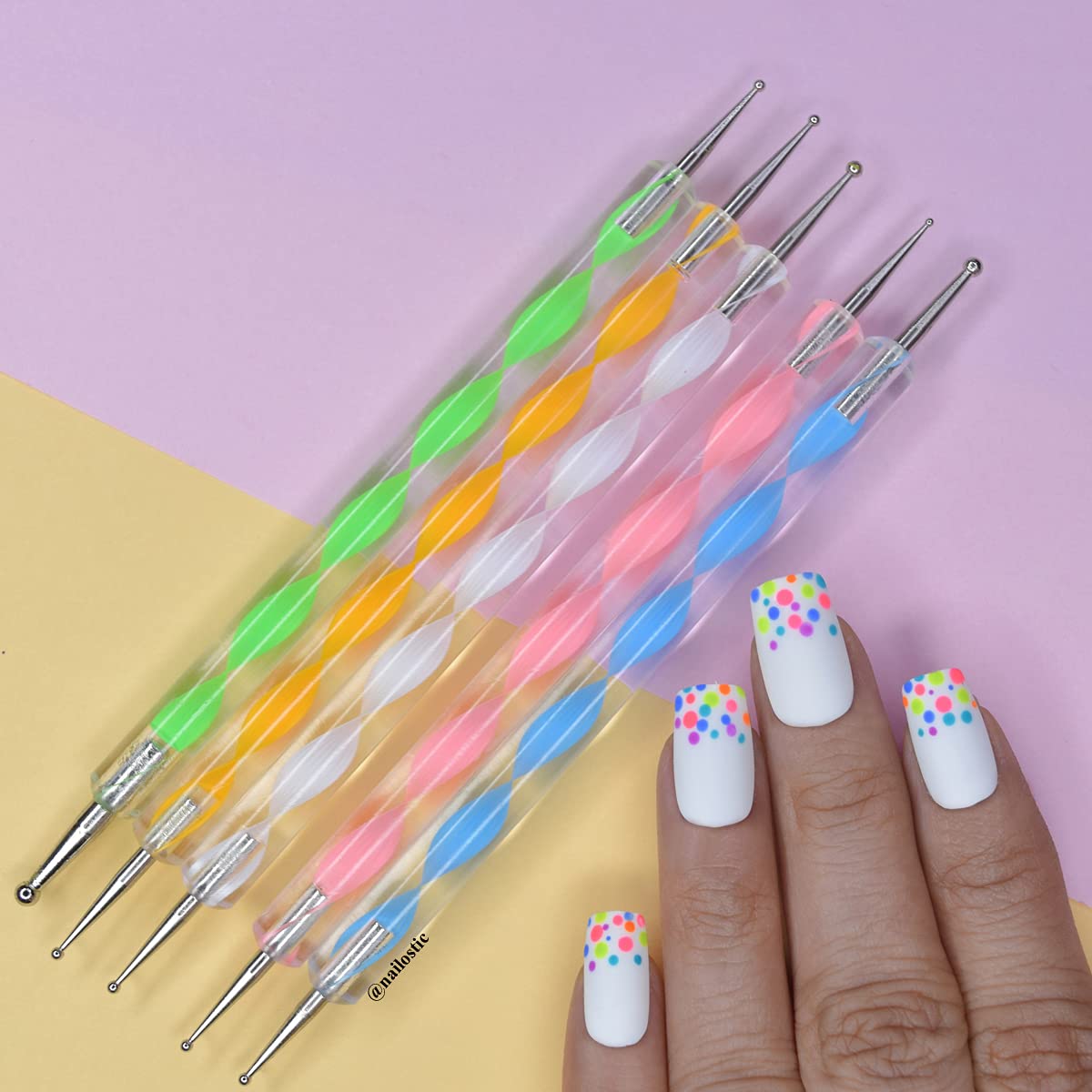 Coslifestore 35PCS Nail Art Tools Kit for DIY & Nail Extensions (COM-BR) 3