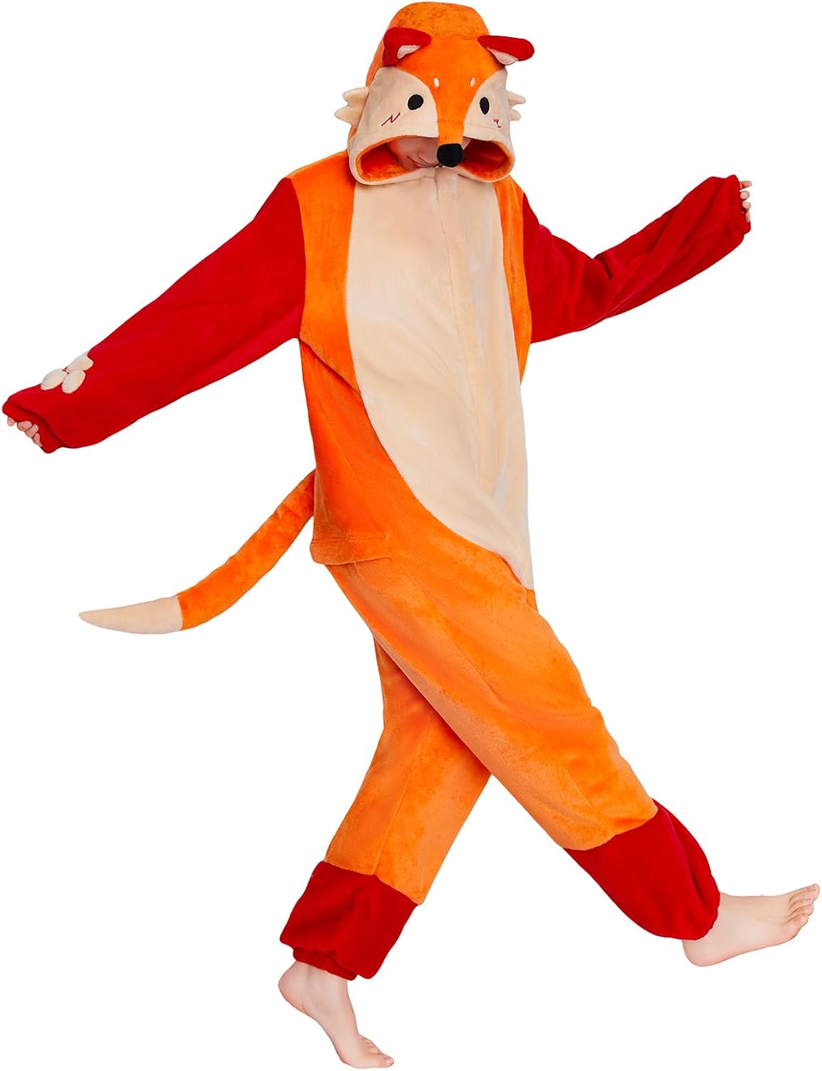 OLAOLA Adult Onesie, Unisex Animal Cosplay Costume, Flannel Pajamas One Piece Halloween Sleepwear