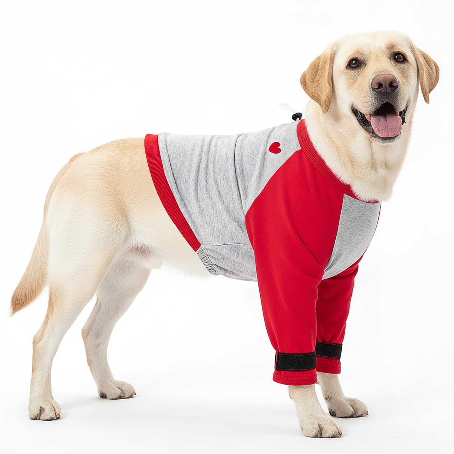 Eyein Dog Surgery Recovery Suit for Front Legs - Dog Leg Wound Protector Elbow with Thick Soft Fleece Sleeve to Prevent Licking & Chewing, Dog Surgical Suit for Injured Protection Medical Aftercare