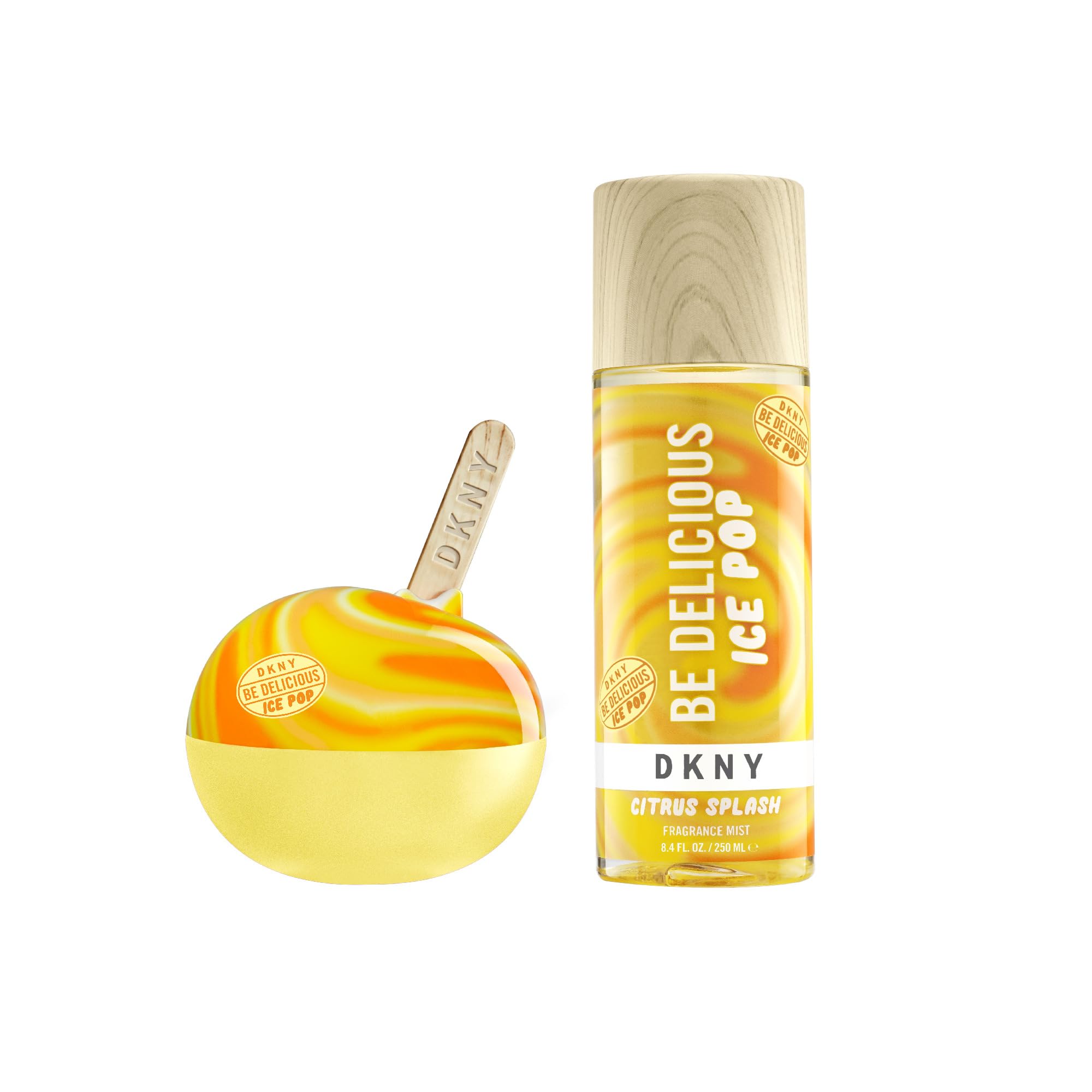 DKNY Be Delicious Ice Pop Citrus Splash Coffret parfum femme – Eau de Parfum 50 ml + Brume parfumée 250 ml, parfum floral-fruité, frais et vivifiant