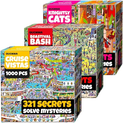 1000 Piece Puzzle for Adults – 3 Jigsaw Puzzles for Adults 1000 Pieces by Quokka - Used condition - US$56.99
