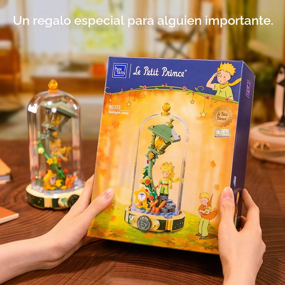 PANTASY Le Petit Prince Set de Bloques de Construcción Lámpara de Luz de Estrellas Modelo Creativo DIY con Minifigura y Cubierta de Alta Transparencia Adultos y Niños