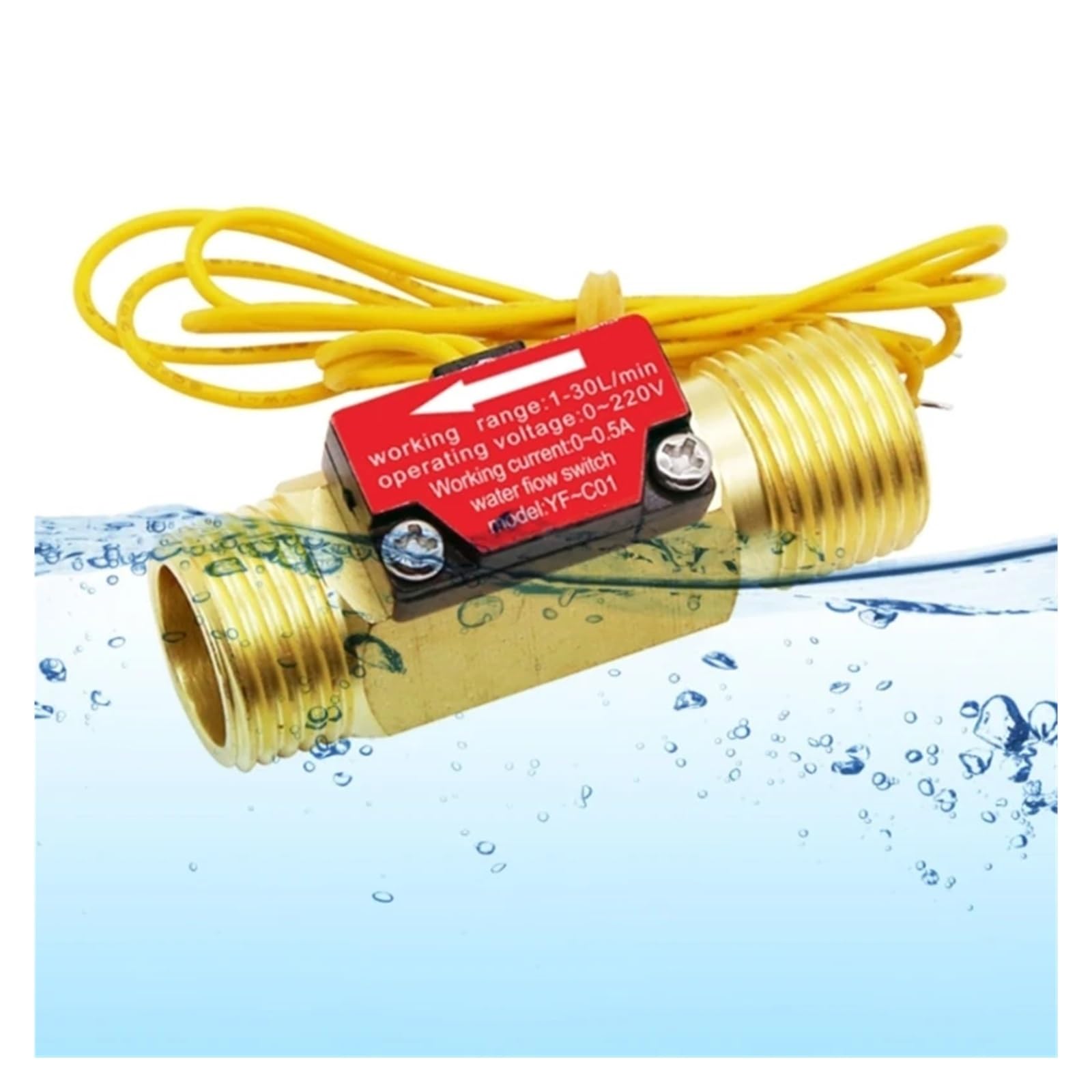 Flow Sensor Meter Digital Pipeline Water Flow High Performances DN20 Water Flow Brass Water Flow Switchs 1.5-50L/min Water Flows Control Sensor Liquid Flow Meter