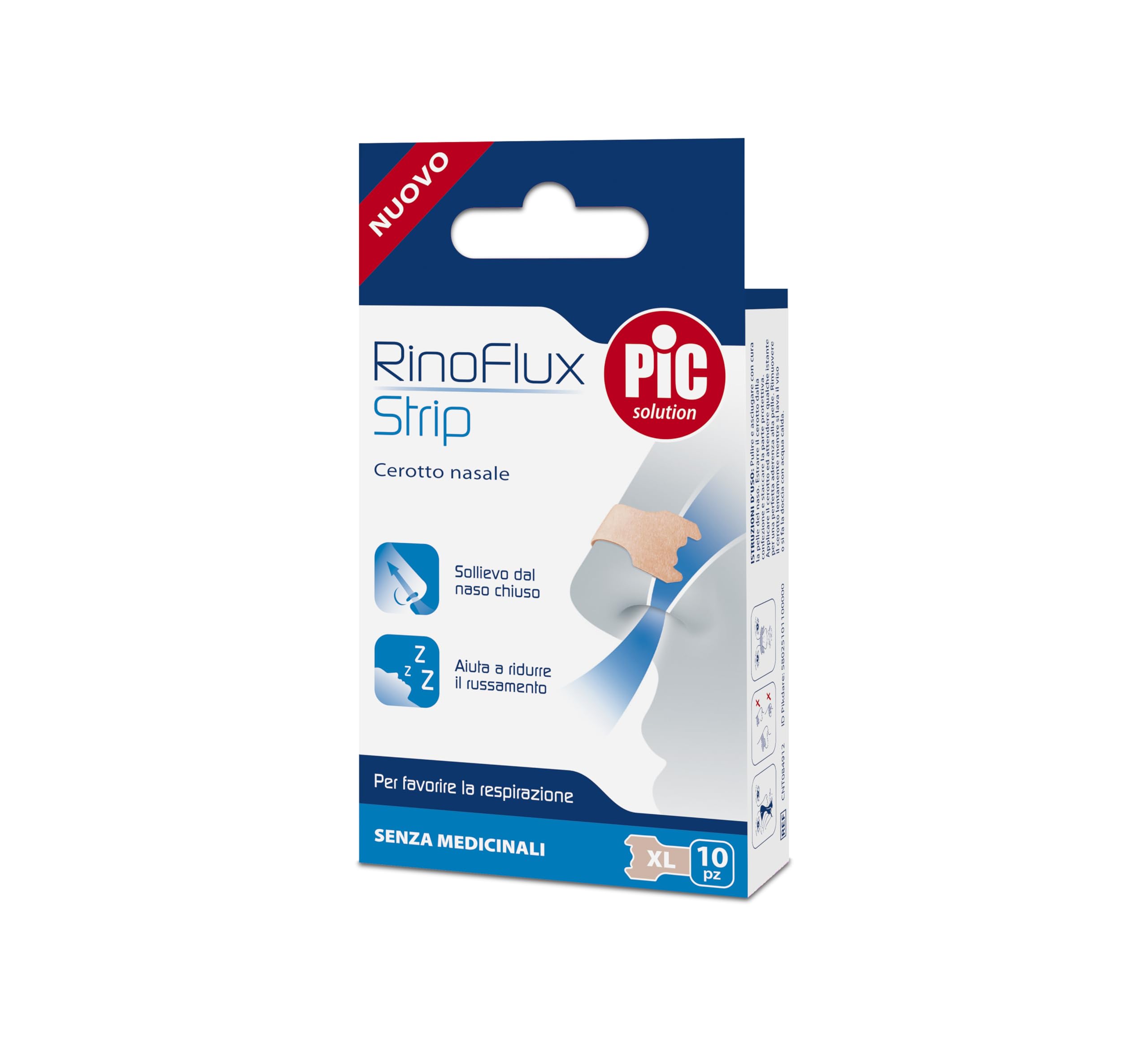 pikdare spa Cerotto nasale rinoflux xl 10 pezzi