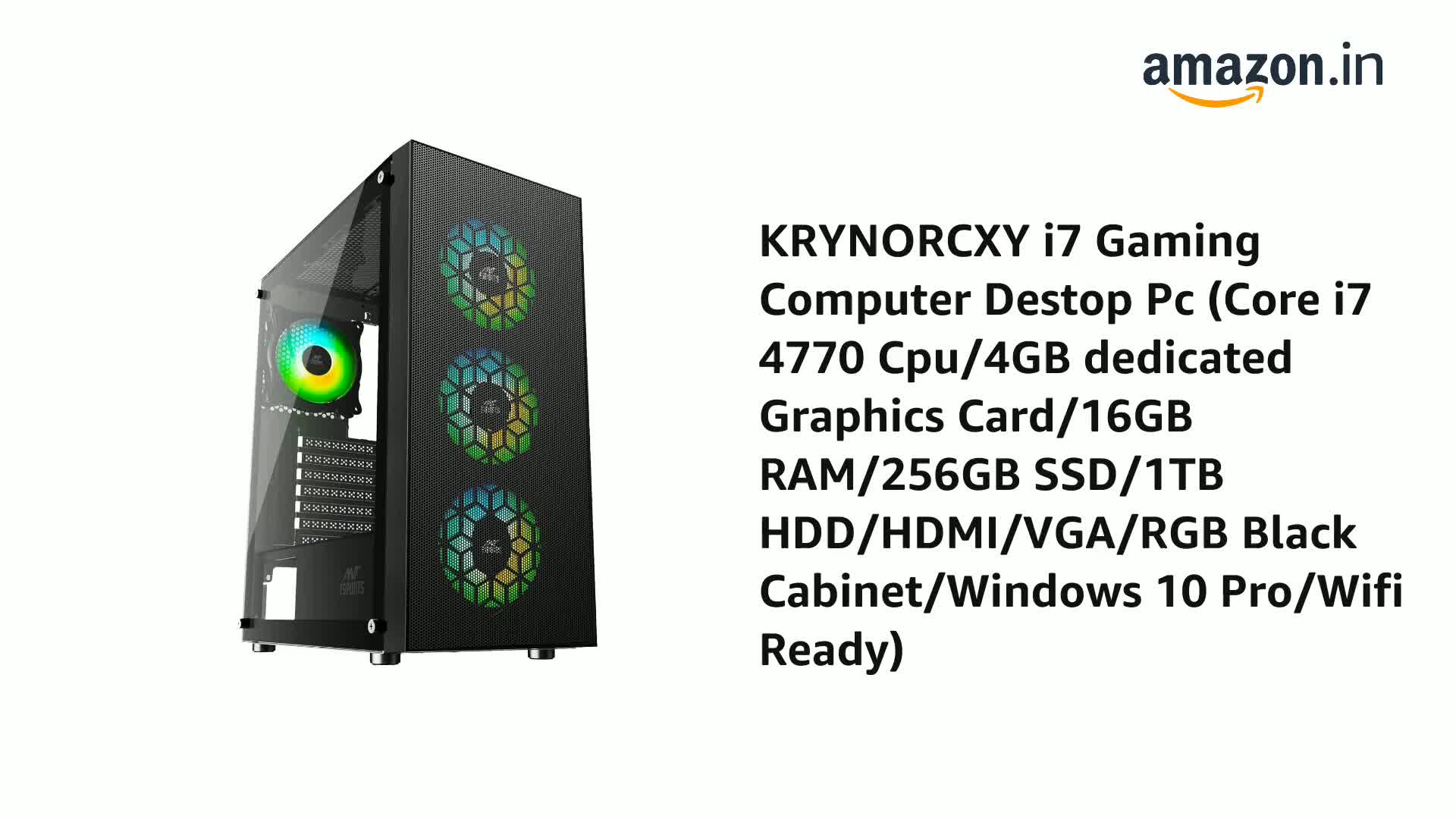 KRYNORCXY i7 Gaming Computer Destop Pc (Core i7 4770 Cpu/4GB