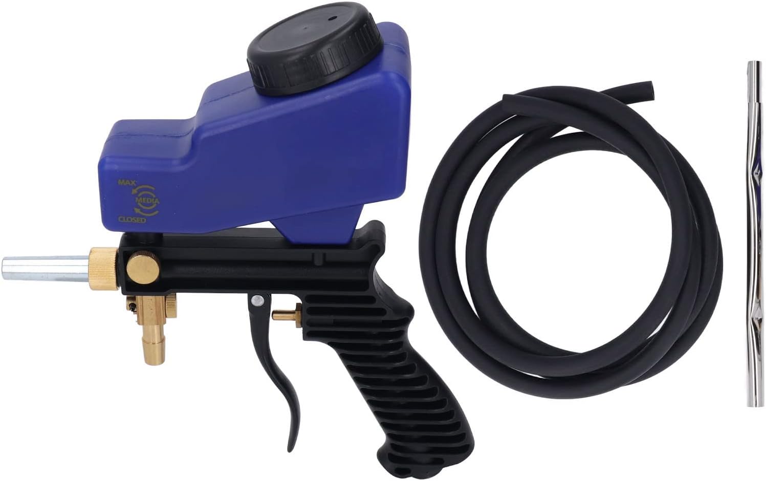 EVTSCAN Sand Blaster Gun Kit ABS Aluminum 2 Control Sandblasting Equipment with Siphon for Glass Etching