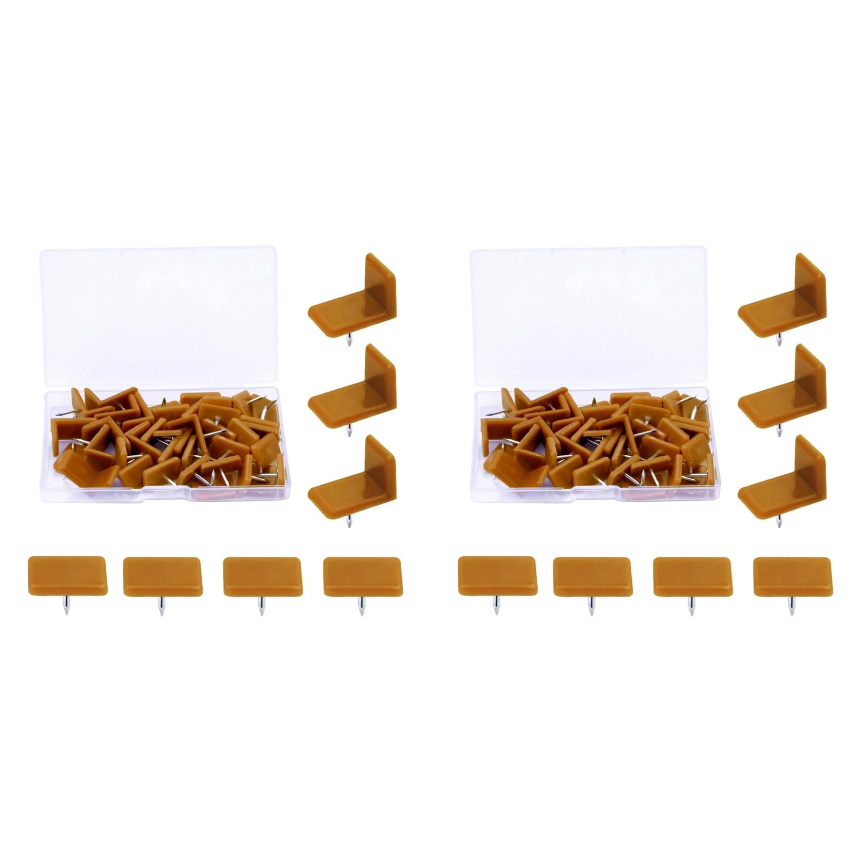 80 Pieces Tack-in Drawer Glides and Slides Furniture Glide Plastic Drawer Tack Glide with Nail for Repairing Dresser