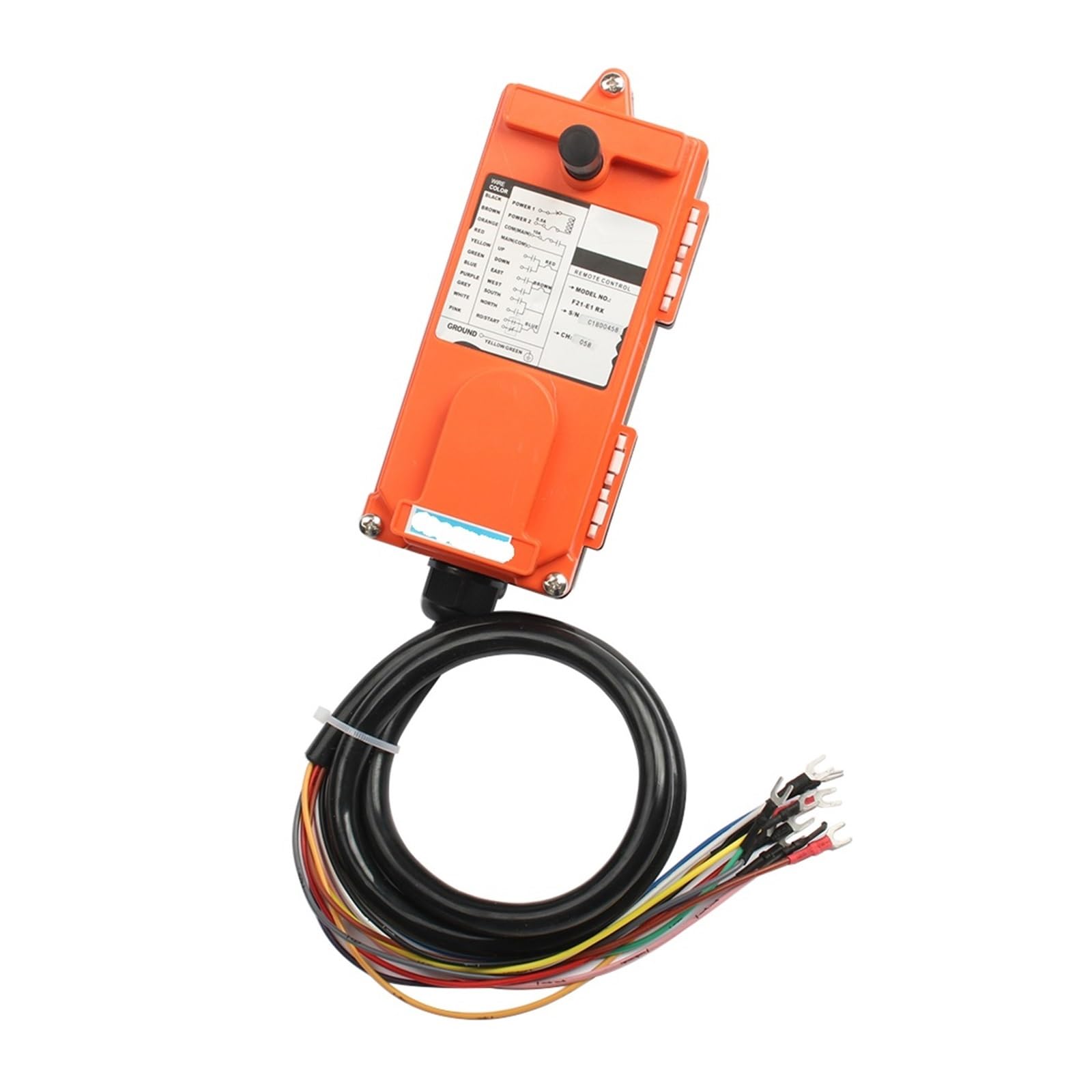 JVDDI 12V 24V Industrial remote controller switches Hoist Crane Control Lift Crane 1 transmitter + 1 receiver F21-E1B(Portuguese version,VHF,AC380)