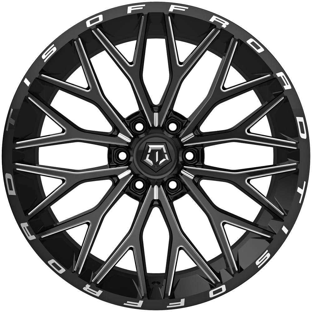 Amazon.com: TIS 566BM 20X9 Black w/Milled Accents Wheel - 6X135