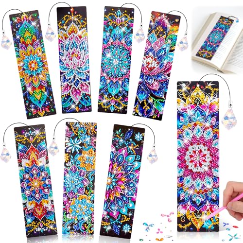 Gifts for 5 6 7 8 9 10 Year Old Girls:Diamond Art Bookmark Arts and Crafts Kits for Kids Age 6-12 Diamond Painting Kit Girl Birthday Presents Personalised Ideas Toys for 5-6-7-8-9 Years Old Girls Boys