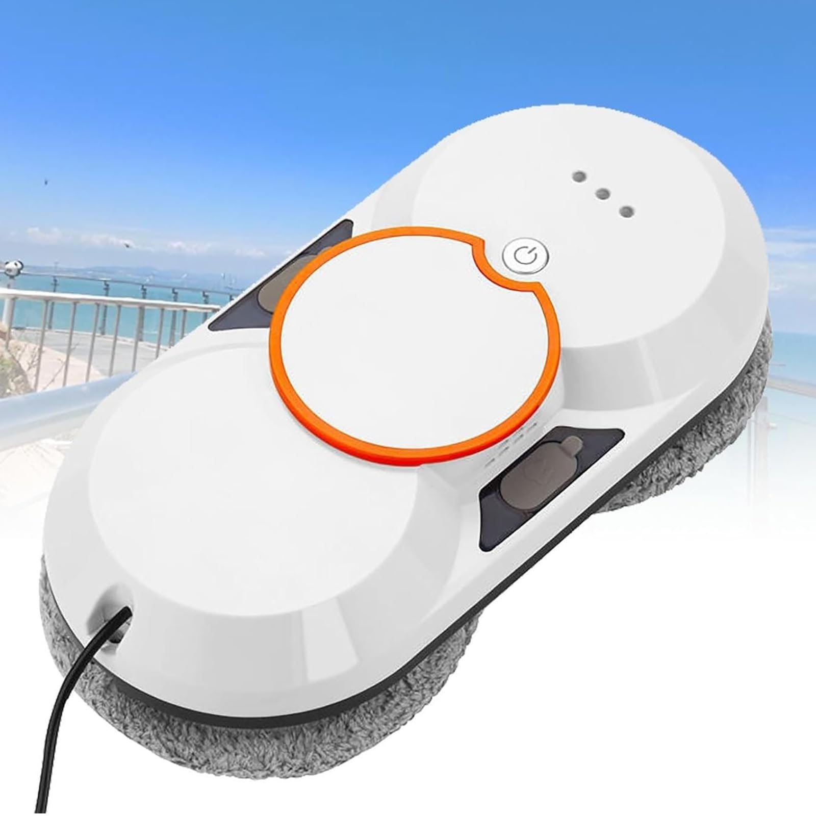 Robot do Mycia Okien, Inteligentny Robot do Czyszczenia Szyb 5600Pa z Podwójnym Zbiornikiem na Wodę 30ML - Pilot Zdalnego Sterowania & Podwójny System Natrysku Wody do Wysokich Okien i Płytek