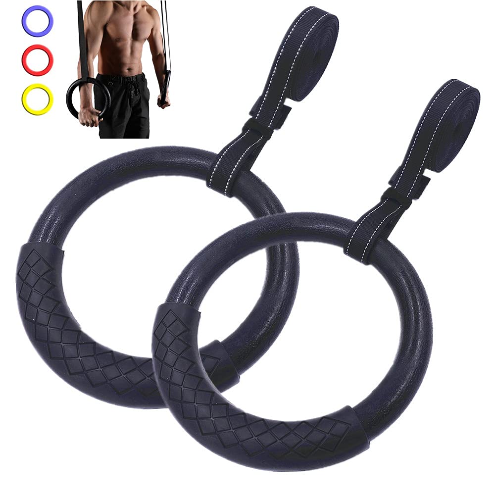 Anello di Ginnastica Anelli da Palestra Anelli di Ginnastica con Cinghie Regolabili per Cinghie Manico in Schiuma per Esercizio Muscolare Fitness Pull up Anelli Ginnastica