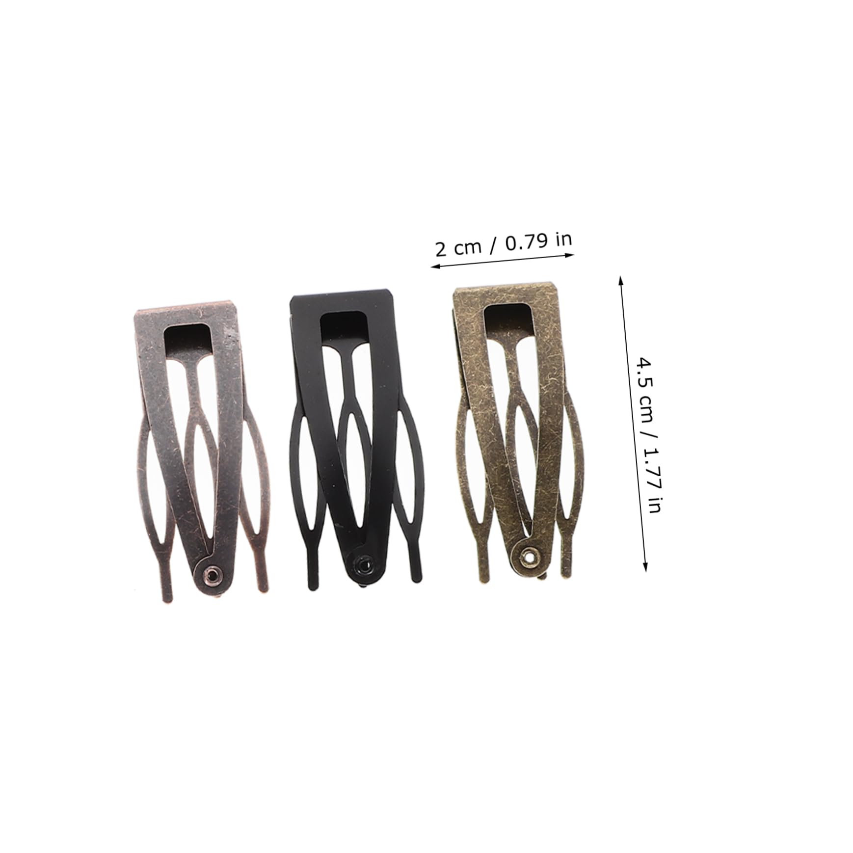OUNONA 40Stücke Haarklammern für Metall Haarnadeln Gunmetal Roségold Antikgrün und Antikrot für Frisuren Hochzeit Party Langlebig