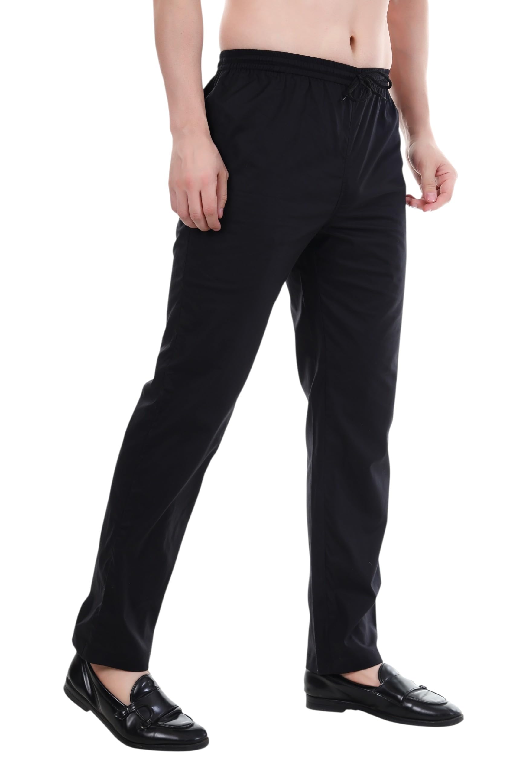 Men's Cotton Pyjama with Elastic Waistband and Drawstring, Cotton Pyjama for Men, Comfortable Sleepwear with Side Pockets-picture-40