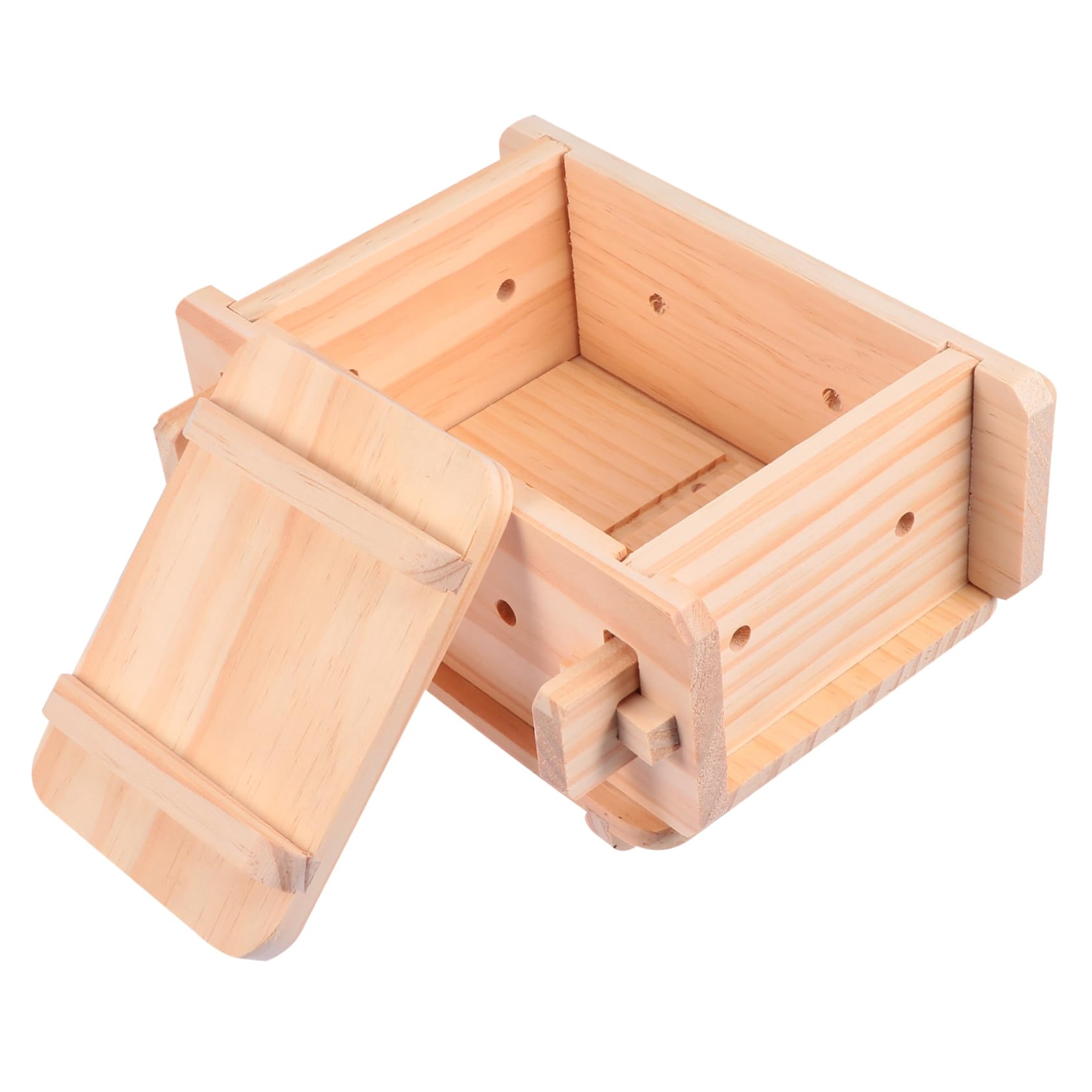 GRIRIW Tofu Press Mold Set Tofu Form for Homemade Tofu Sturdy Wooden Tofu Molding Tool Healthy Curd Maker