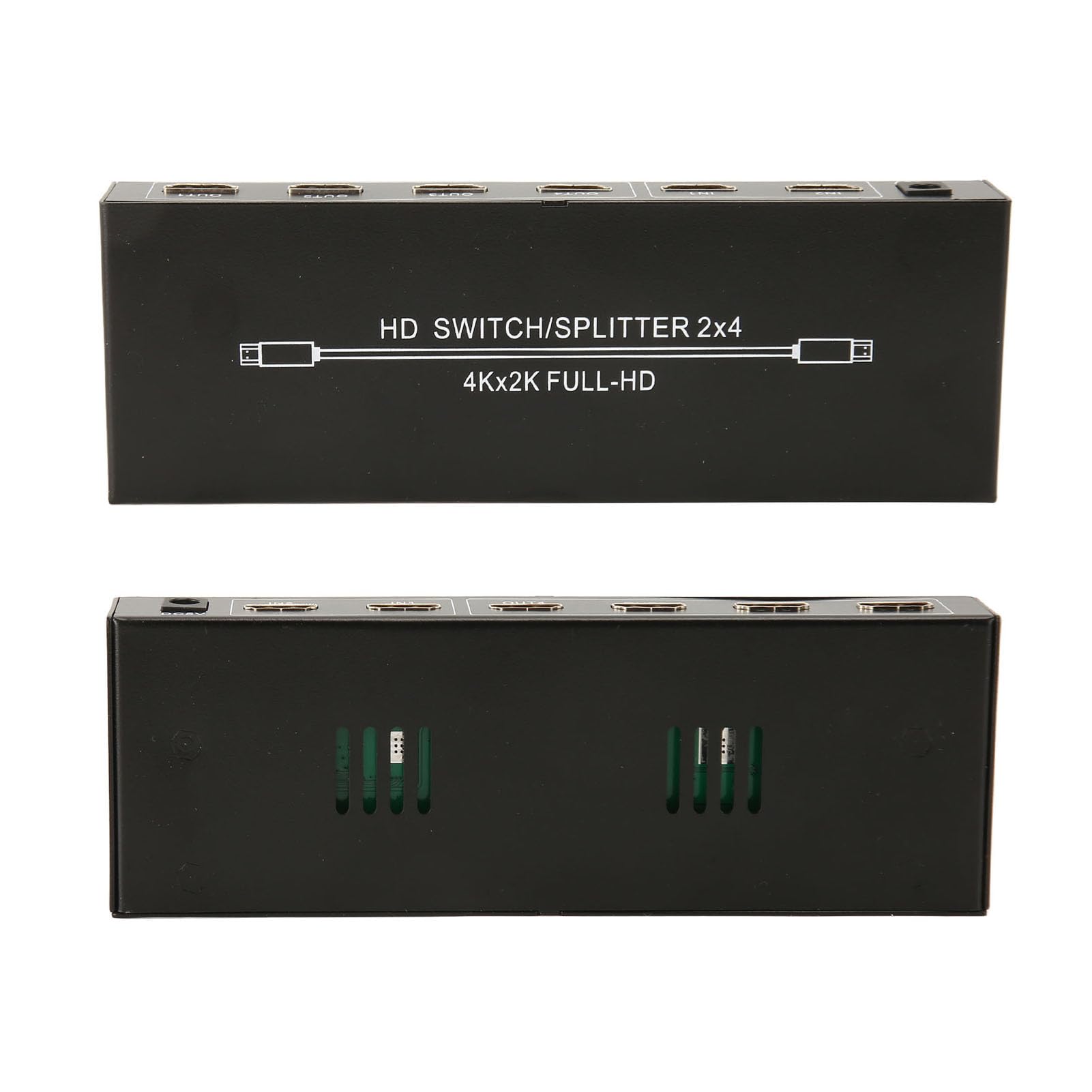 Splitter HDMI, Commutatore Splitter HDMI 2 Ingressi 4 Uscite 4K X 2K 60Hz 2x4 con Telecomando, Splitter TV a 2 Vie, Distribuisce 2 Segnali HDMI su 4 Display UHD (Spina UE 100‑240