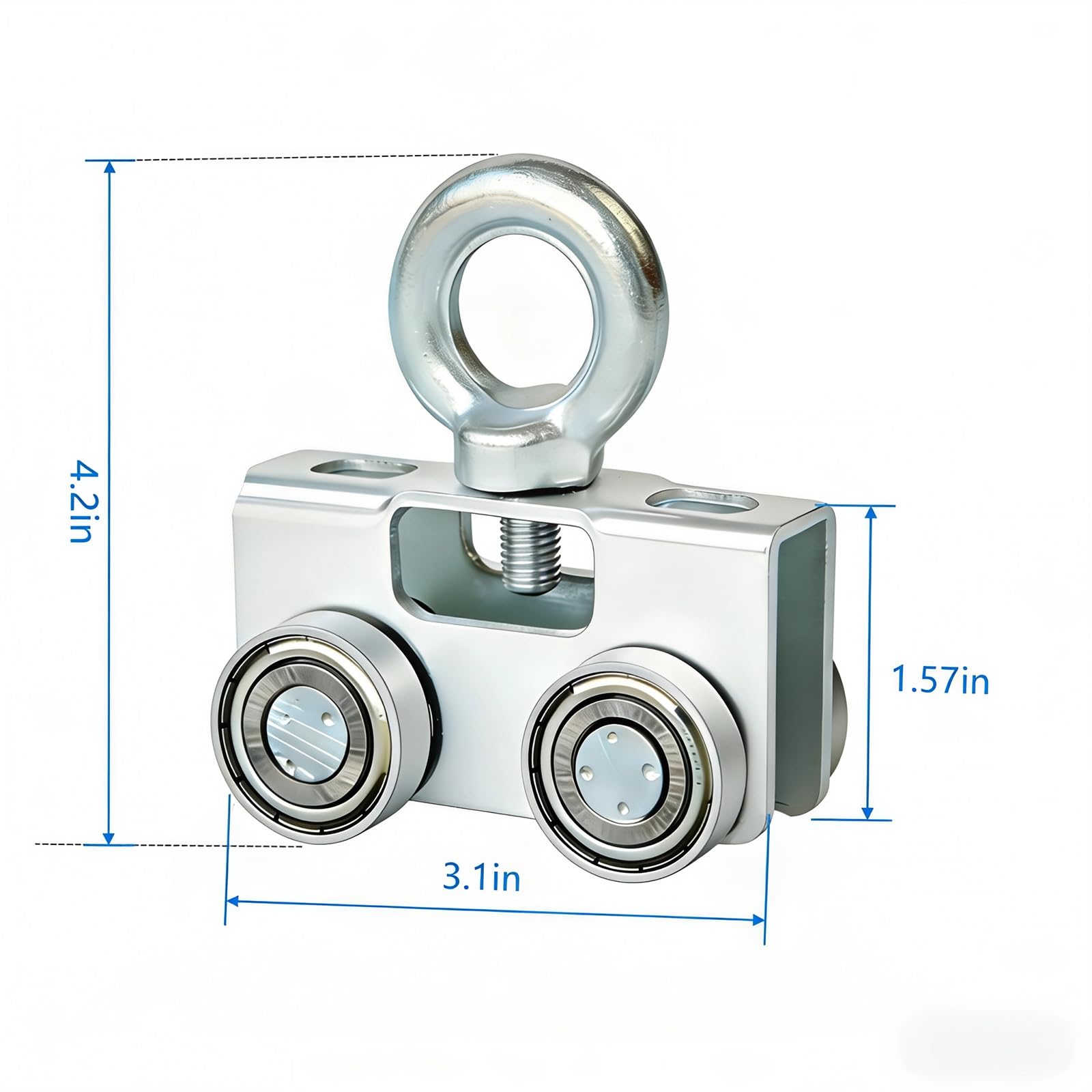 4 Wheel Trolley Rollers Heavy Duty Silent for 1-5/8" Strut — Amazon image 2