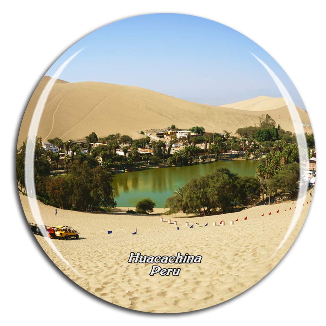 Weekino Huacachina Peru Fridge Magnet 3D Crystal Glass Tourist City Travel Souvenir Collection Gift Strong Refrigerator Sticker