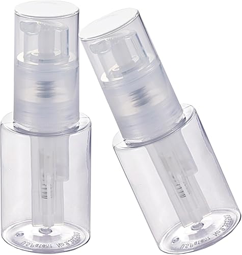 Paquete de 2 botellas vacías en polvo, polvo de barbero, talco, fibras capilares, aplicador para peluquería, limpieza, plantas, nebulización y