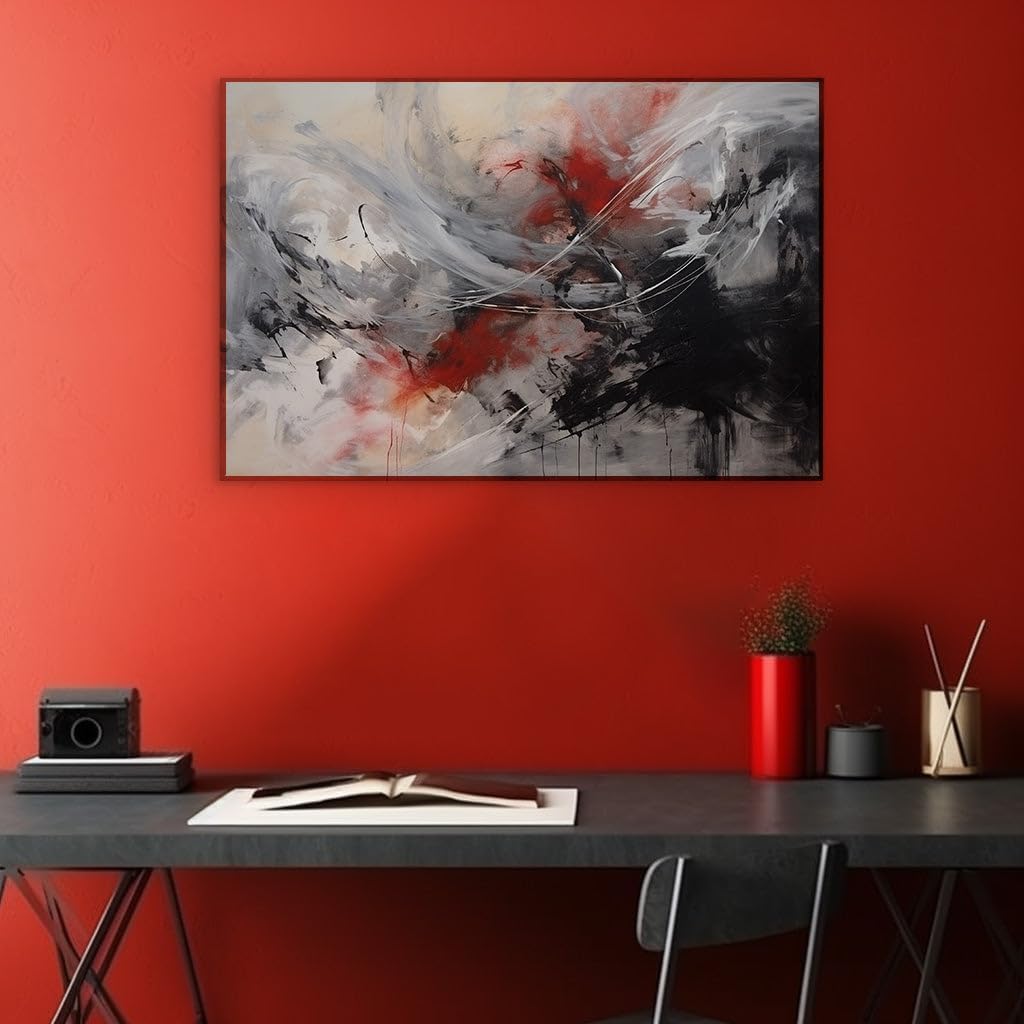 Canvas for Living Room. Unleashing The Vortex of Passion Exploring Mystery Through Spirals and Shades, 27 x 18 inch Canvas Wall Art - Modernist Expressions - Modern Home Decor