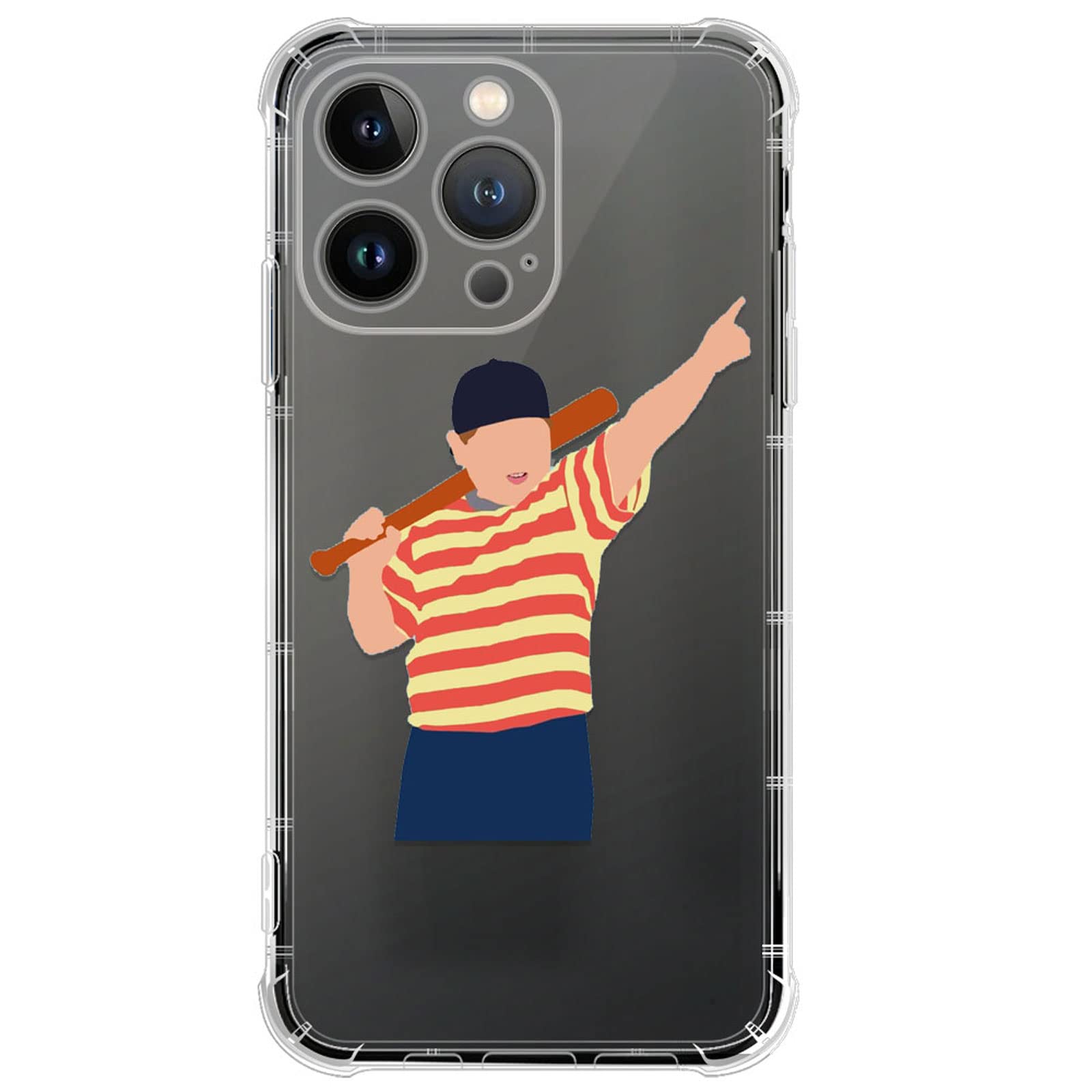 CARLOCA Compatible with iPhone 14 Pro Max Case for Girl,Clear with Baseball Fighting Boy Pattern Design Plastic Shockproof TPU Bumper Protective Case