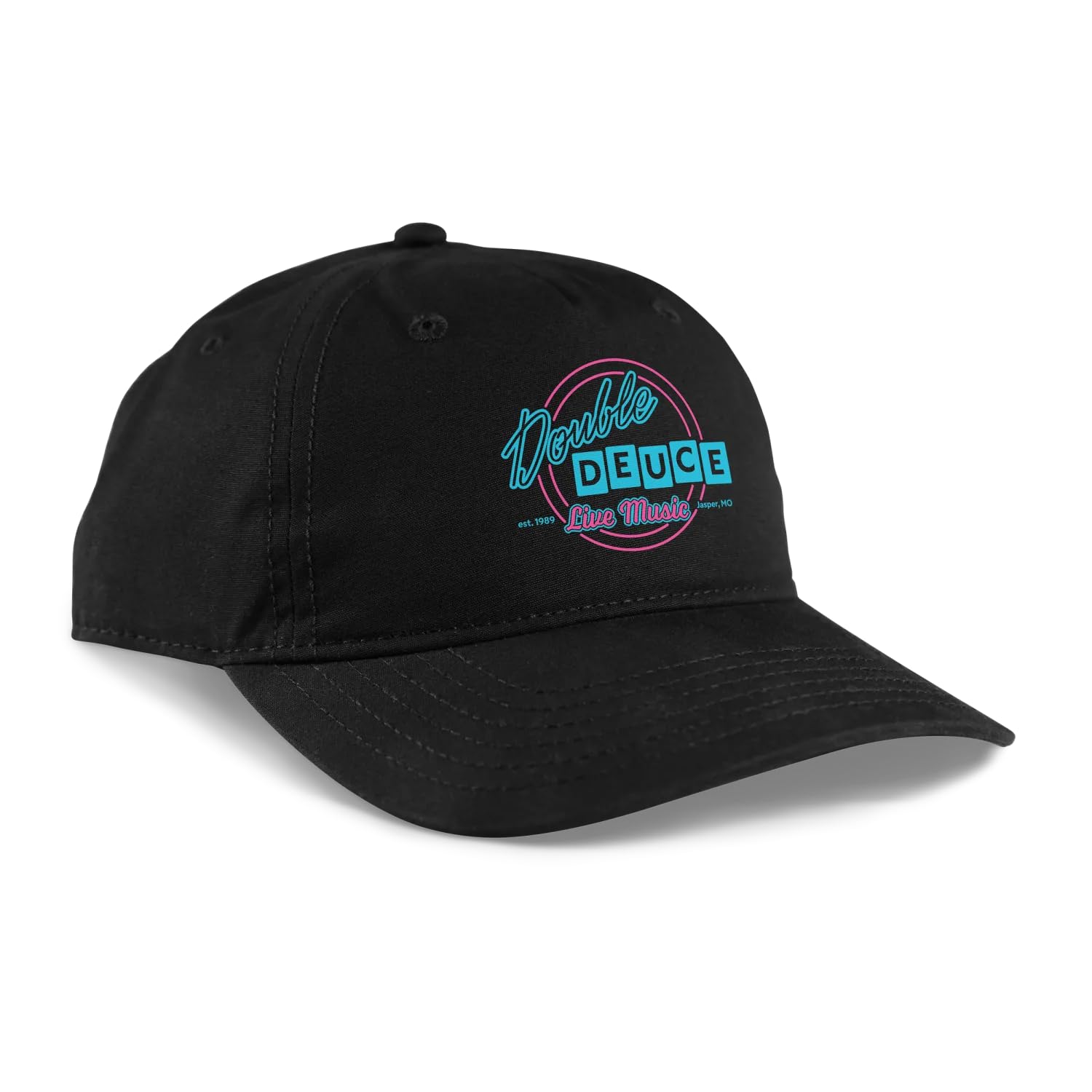 Black Rabbit Road House Double Deuce Logo Retro 80s Snapback Cap