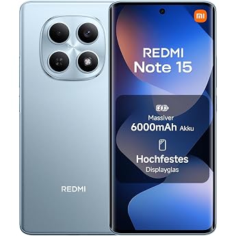 XIAOMI Redmi Note 15 Smartphone (8+128GB) - Mobile Phone with Android, 6000mAh Battery, Waterproof, 108MP Camera, 6.77 Inch F