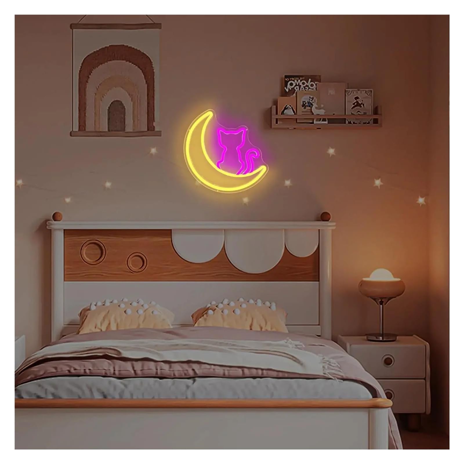 Decoración Lámparas Letrero De Neón Con Forma De Gato, Luz Alimentada Por USB Para Habitación De Niños, Dormitorio, Sala De Estar, Decoración De Pared Para Fiestas