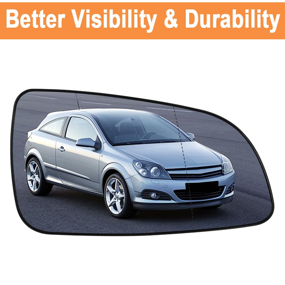 SENZEAL Szkło Lusterka Wstecznego Podgrzewane Prawa do Opel Astra H 2004 2005 2006 2007 2008 Lusterko Zewnętrzne Wymiana Szkła 6428785 6428786 (Prawa Strona)