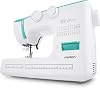 MEDION SM60 Free-Arm Sewing Machine (60 Watt 60 Different Stitch Patterns with Buttonholes LED Sewing Light Automatic Threader Reverse Button Thread Cutter MD10689) Turquoise