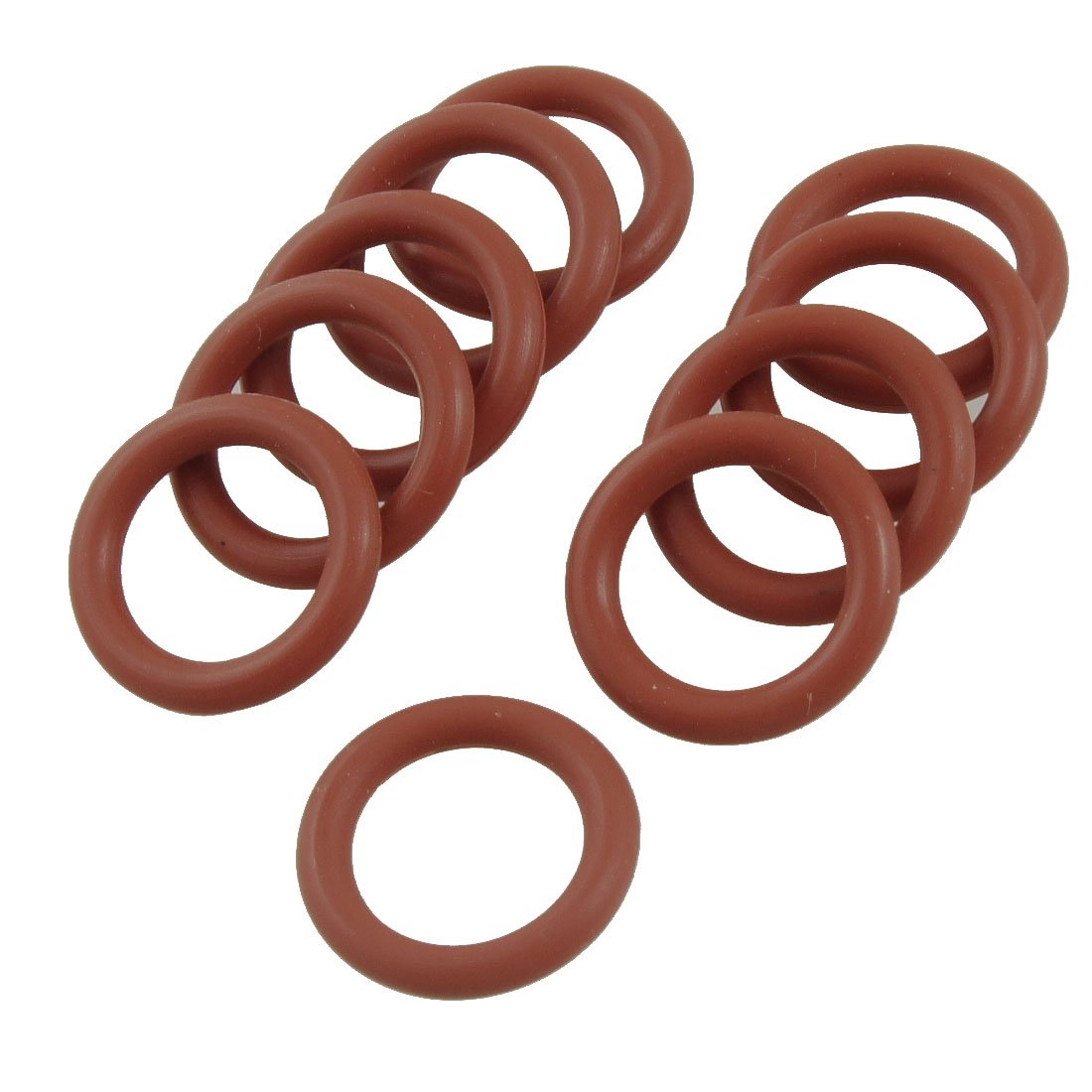 Uxcell Red Sourcingmap 19Mm X 3Mm Silicone O Ring Oil Sealing Washers Grommets 10 Pcs