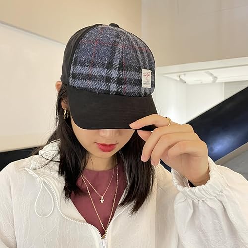 Miniatura 7 de TAILORMAP Gorra de béisbol Harris Tweed Gorra ajustable para hombre y mujer, 100% lana virgen pura