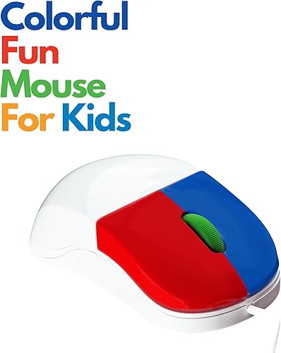 Miniatura 2 de Mouse para niños, colorido y ergonómico USB para computadora portátil para uso escolar y doméstico, mouse con cable compatible con niños, compatible