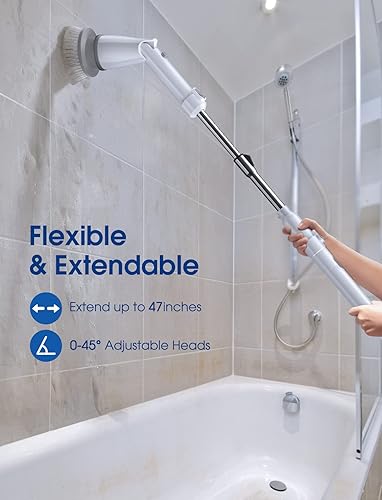 Miniatura 3 de Sweepulire Juego de accesorios de 4 cabezales de cepillo de repuesto para fregador giratorio