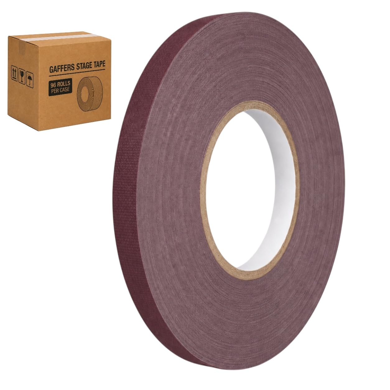 GGR Supplies CGT-80 Gaffers Stage Tape, Burgundy, 1/2 in x 60 yd, 96-Pack