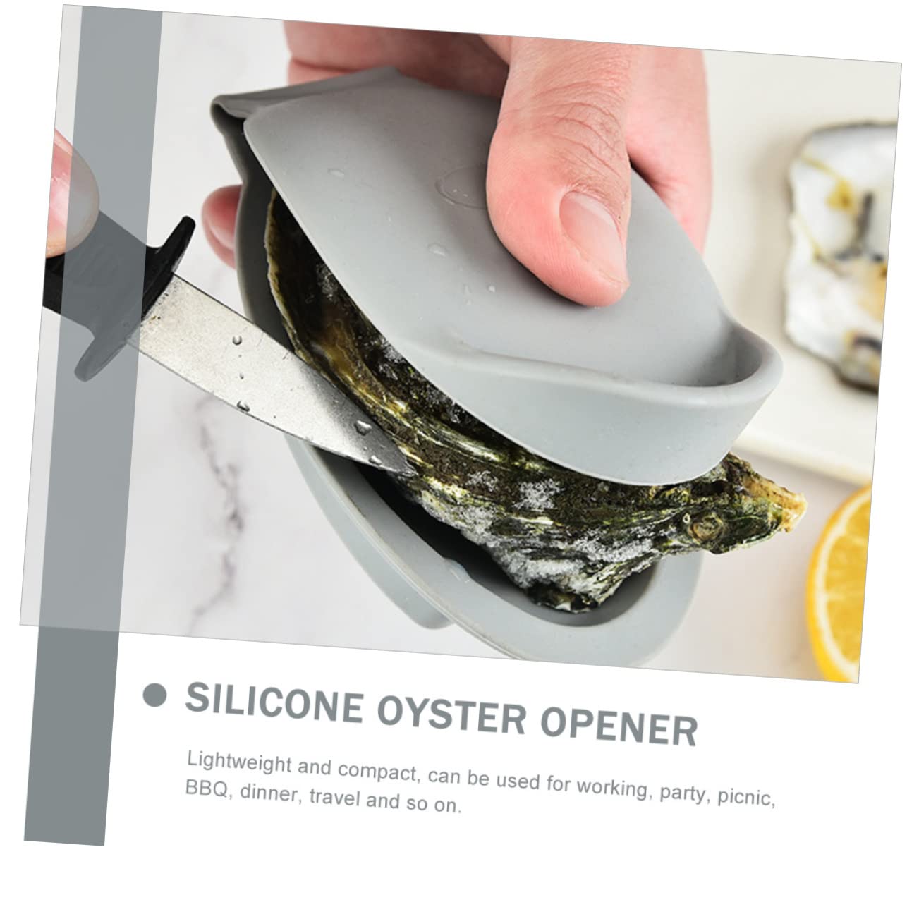 Pince à Huîtres En Silicone - Outil D'ouverture Facile Et Sécurisé - Rouge, 11,7 X 4,2 Cm - Pour Fruits De Mer