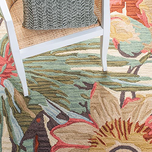 SAFAVIEH Jardin Collection Runner 2'3" x 7',  Ivory y Multi miniatura 6