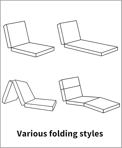 Miniatura 2 de Colchón de espuma plegable de tamaño personalizado, cojín plegable portátil con funda, diseño lavable y plegable para camping, viajes, cama de