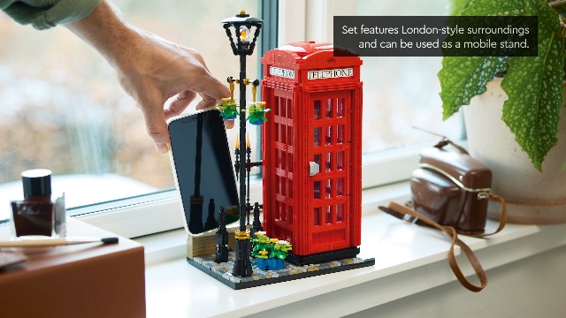 ロンドンの象徴　レッド フォン ボックス LEGO Ideas Red London Telephone Box with Light-Up Display