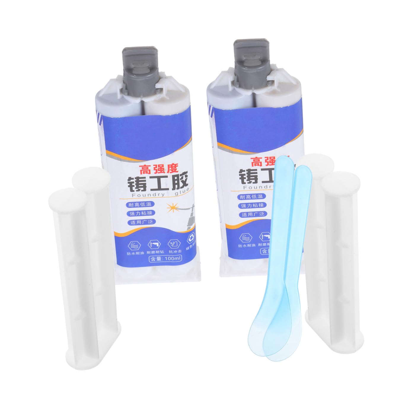 Pegamento de metal resistente de alta fuerza en 2 piezas, adhesivo soldable resistente al calor para sellado de fugas y reparaciones pesadas para automoción y maquinaria miniatura 1