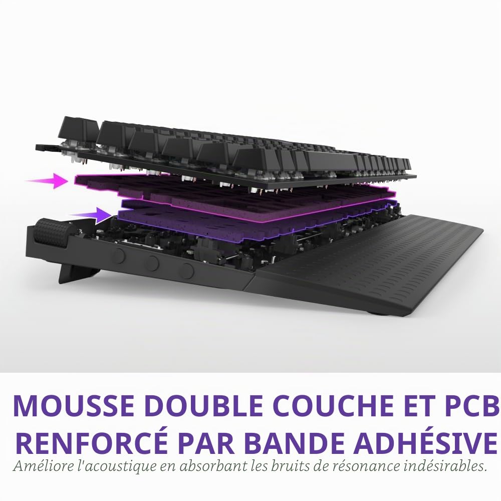 NZXT Function 2-2024 Clavier de Jeu Optique Pleine Grandeur, RVB éclairé, taux d'interrogation 8K, commutateurs optiques linéaires, actionnement réglable, remplaçable à Chaud, Noir DE (QWERTZ)