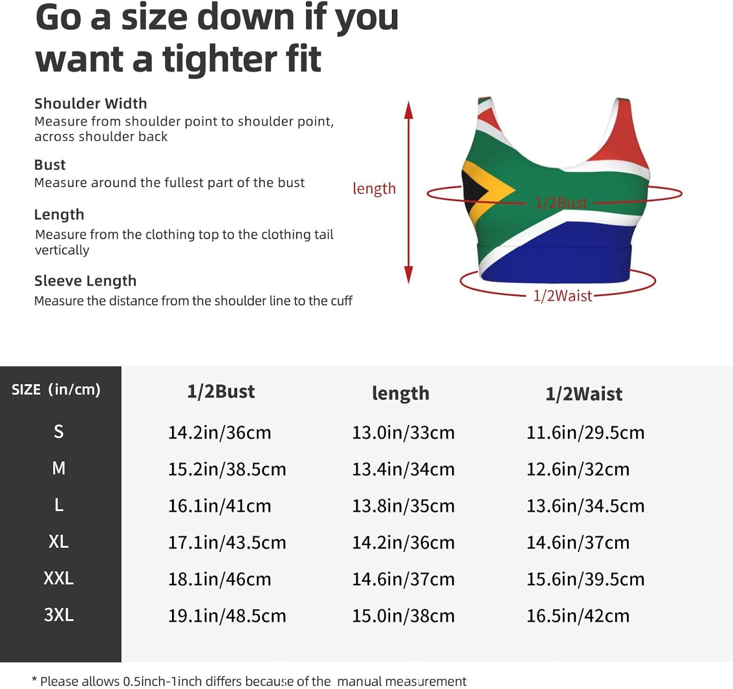 South African Flag Women's Sports Vest, Light Running Gear, Soft Polyester for Fitness Exercise Outfit